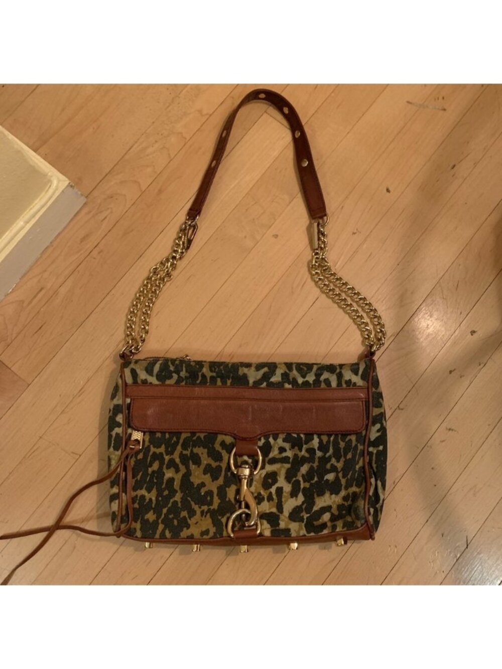 Rebecca Minkoff Large MAC Crossbody Bag Leopard Print